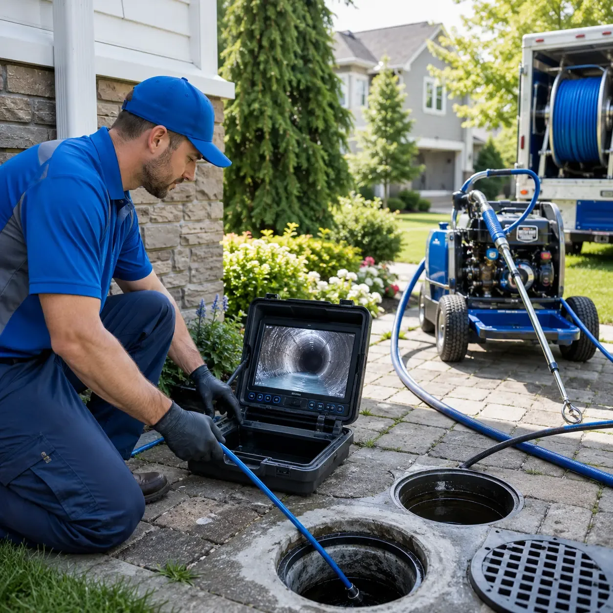 Outdoor drain cleaning professionals serving Estell Manor, NJ