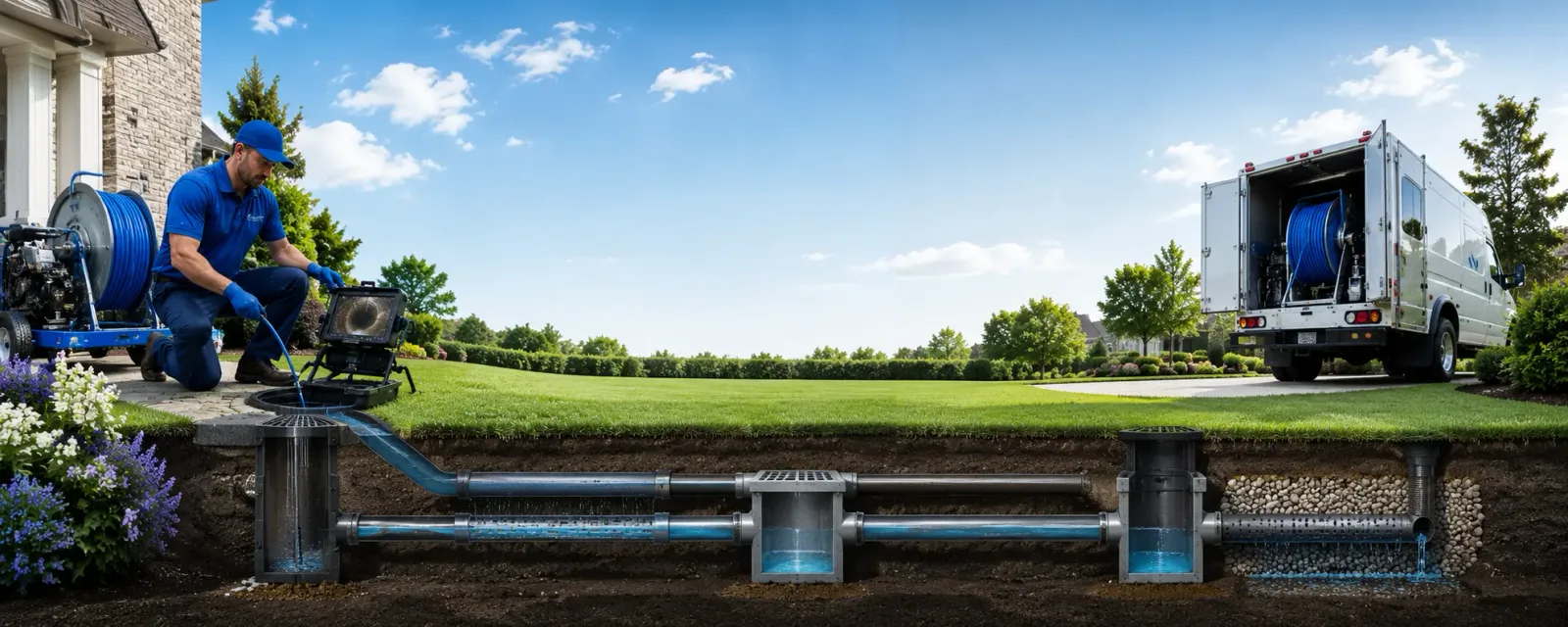 Outdoor drain cleaning information for Estell Manor, NJ